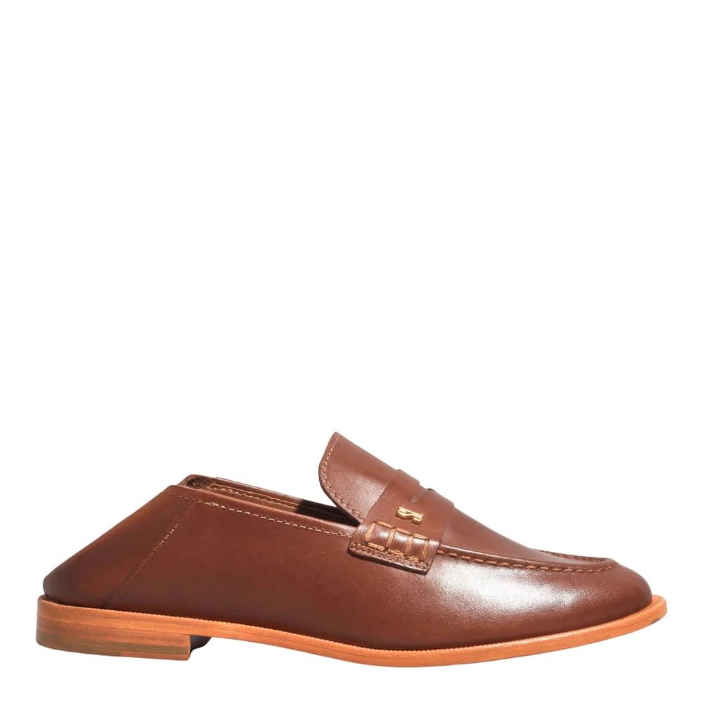 Mocassim Couro Confort Marrom Bico Redondo - vista 5 de 5