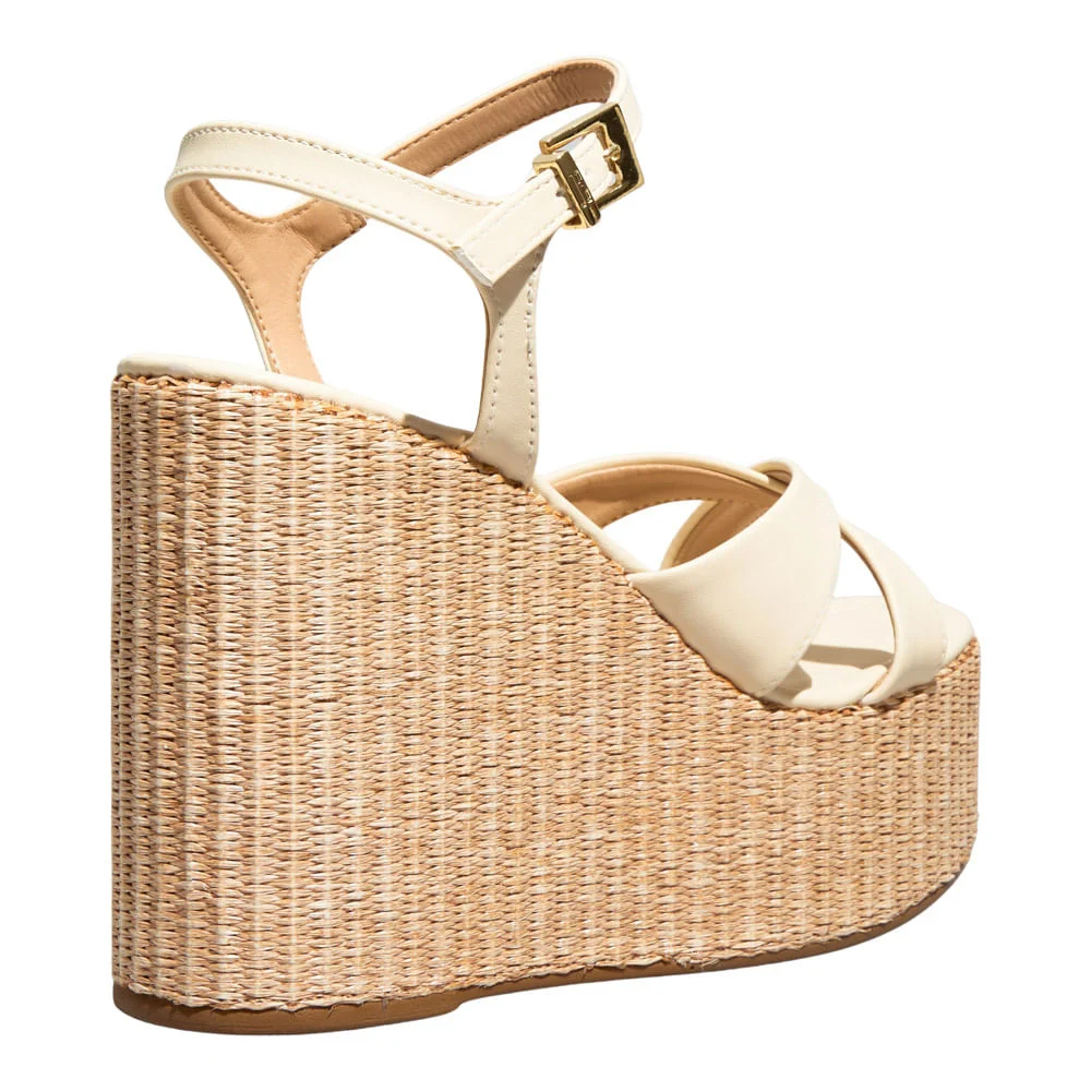 Espadrille Napa Santorine Off White Salto Alto - vista 3 de 3
