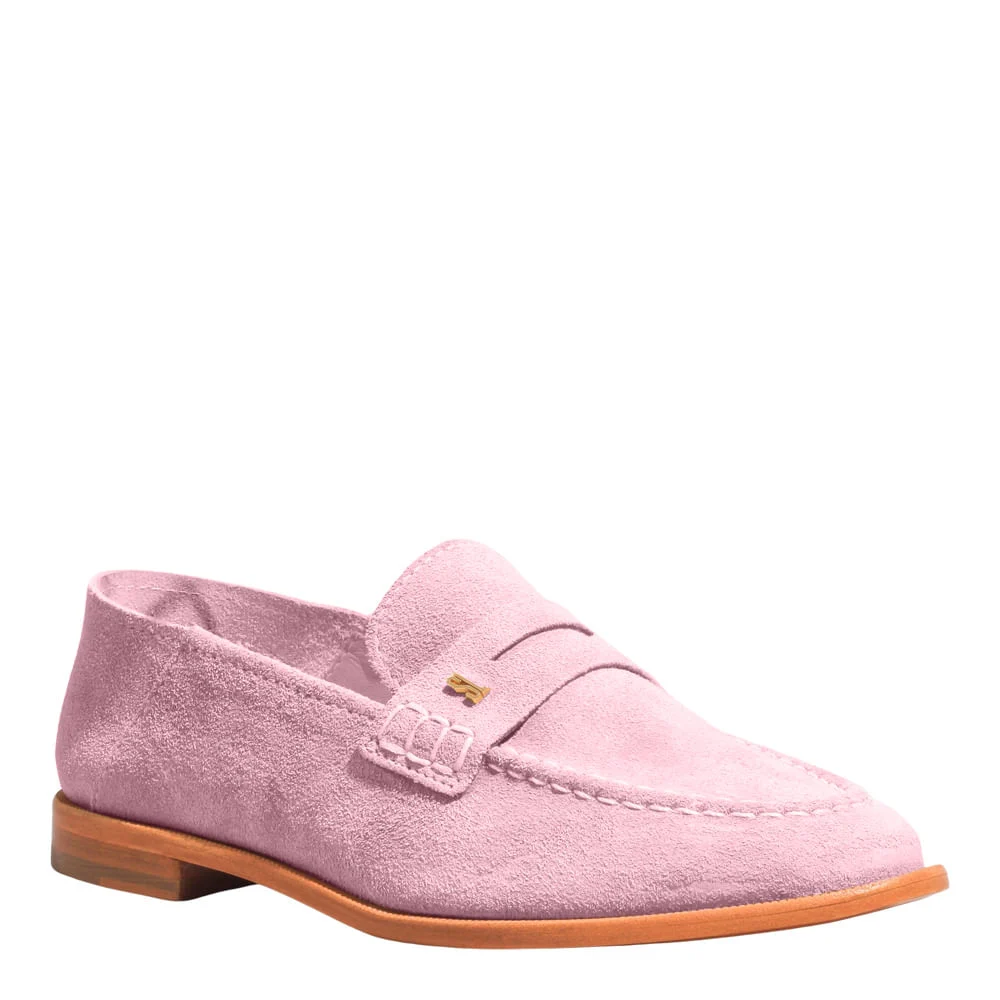 Mocassim Couro Camurça Baby Pink - vista 2 de 4