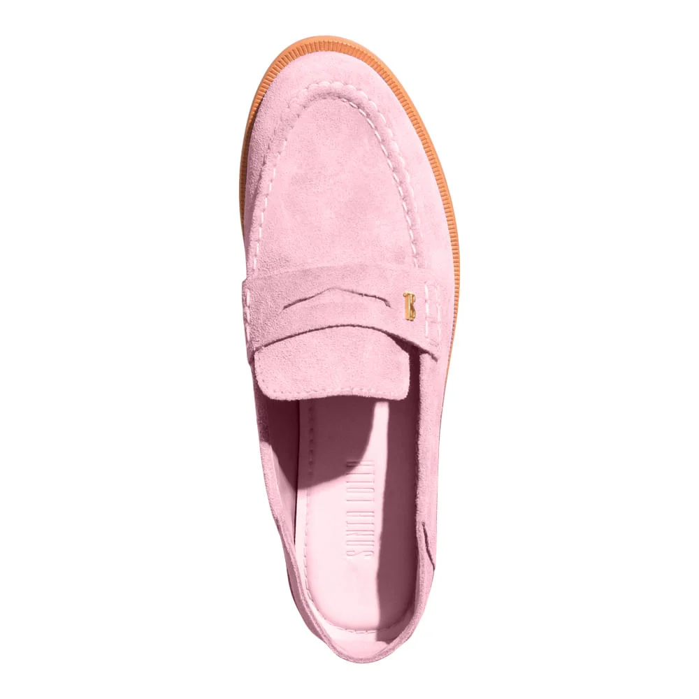 Mocassim Couro Camurça Baby Pink - vista 4 de 4