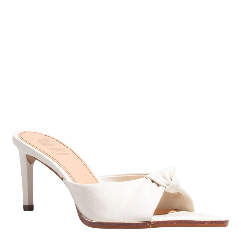 Mule Bico Folha Couro Pelica Soft Off White - vista 2 de 4