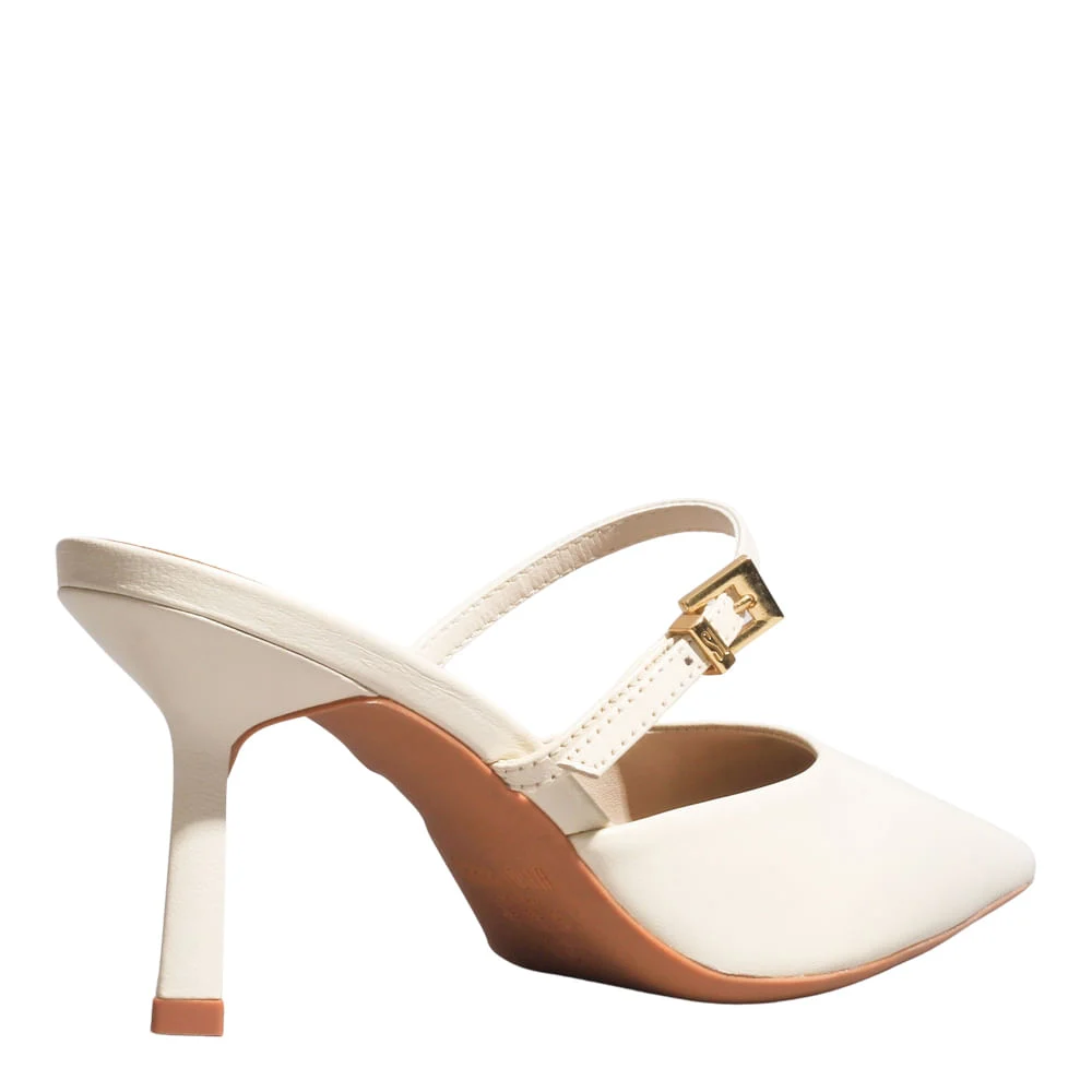 Mule Couro Pelica Soft New Marfim - vista 3 de 3