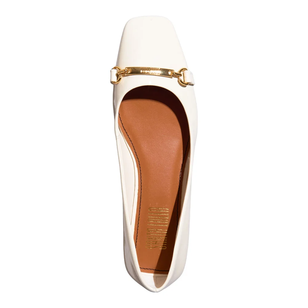 Sapatilha Verniz Glossy Off White - vista 4 de 5