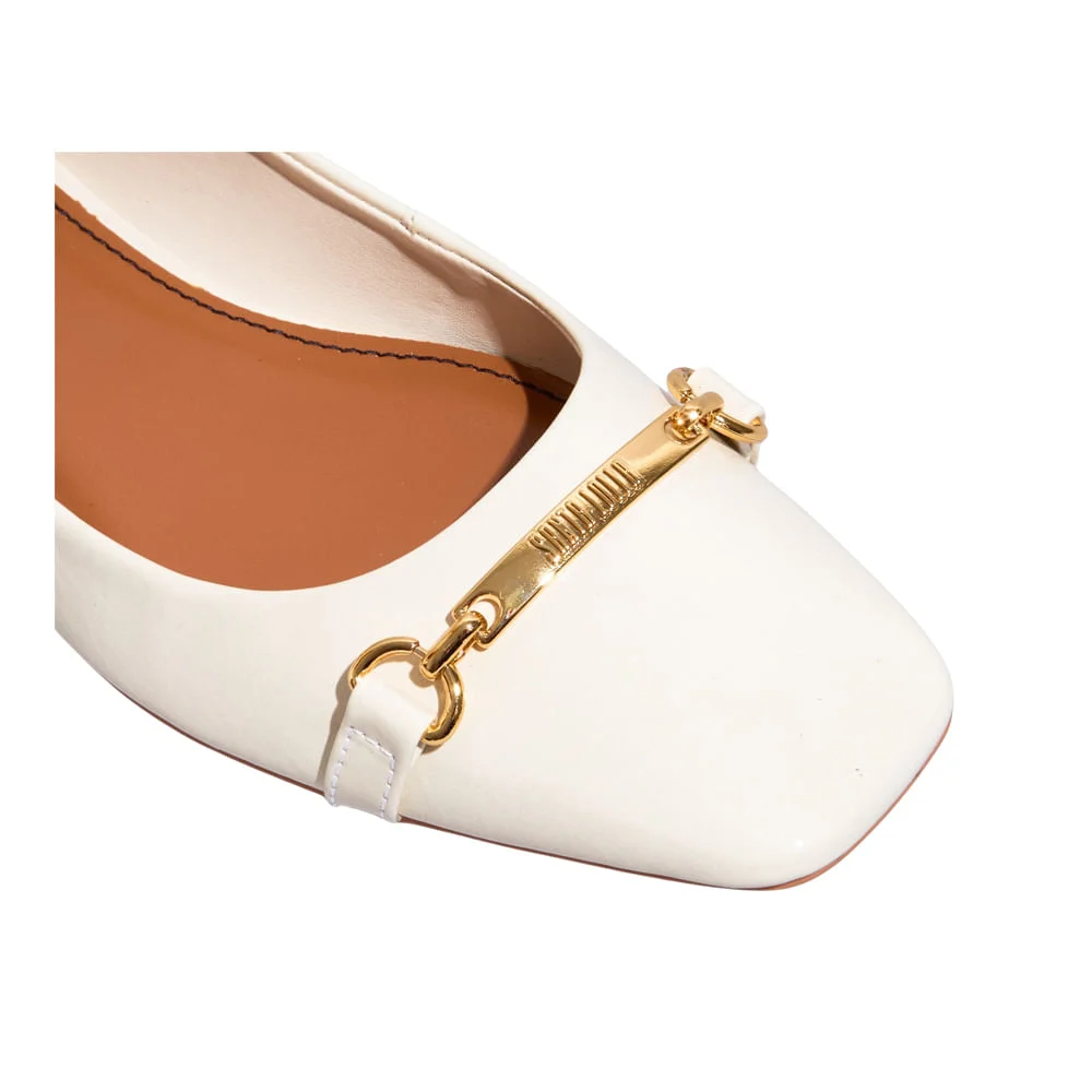 Sapatilha Verniz Glossy Off White - vista 5 de 5