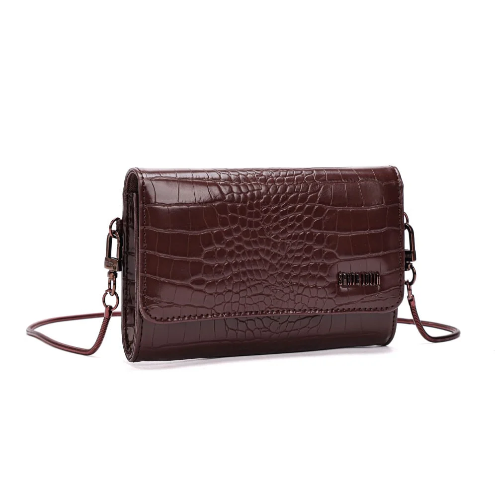 Carteira Material Croco Dark Cocoa - vista 2 de 7