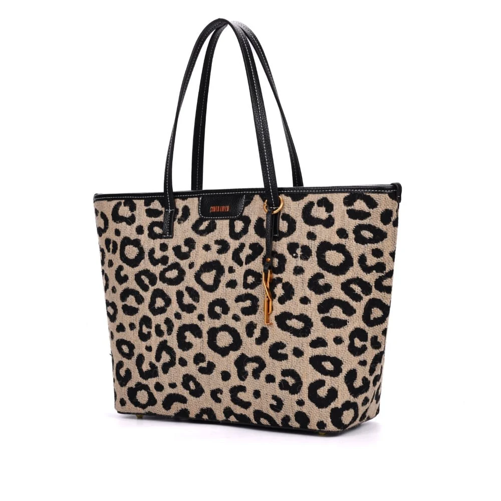 Bolsa Shopper Animal Print Onça - vista 3 de 7