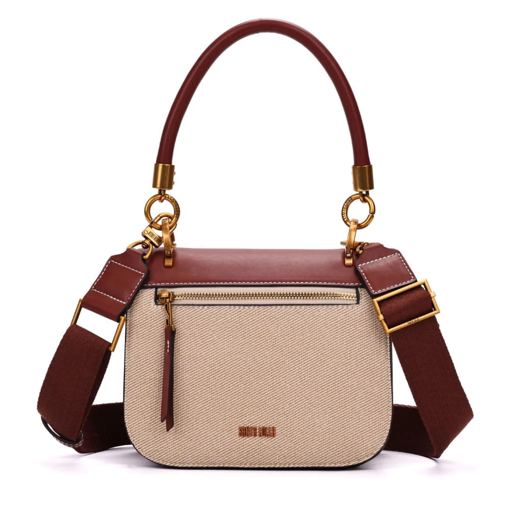 Bolsa Média Canvas Marfim Alça Dupla - vista 1 de 4