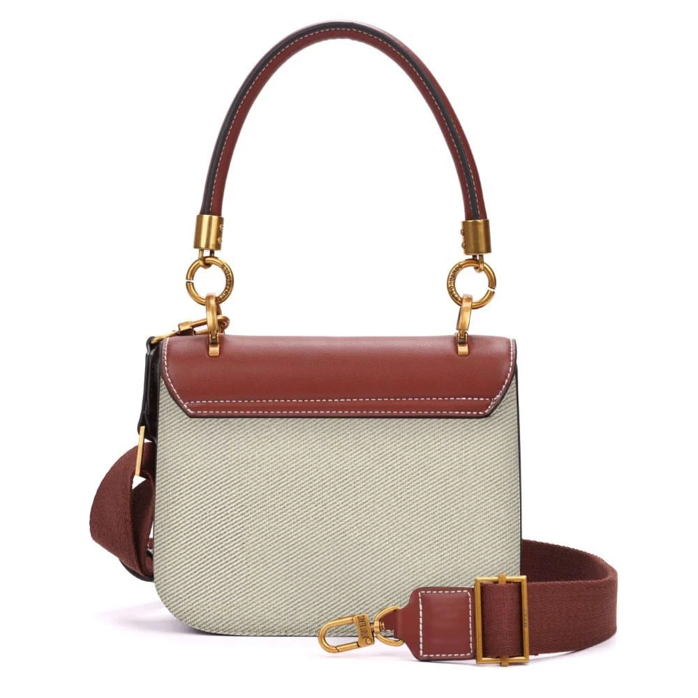Bolsa Média Canvas Marfim Alça Dupla - vista 4 de 4