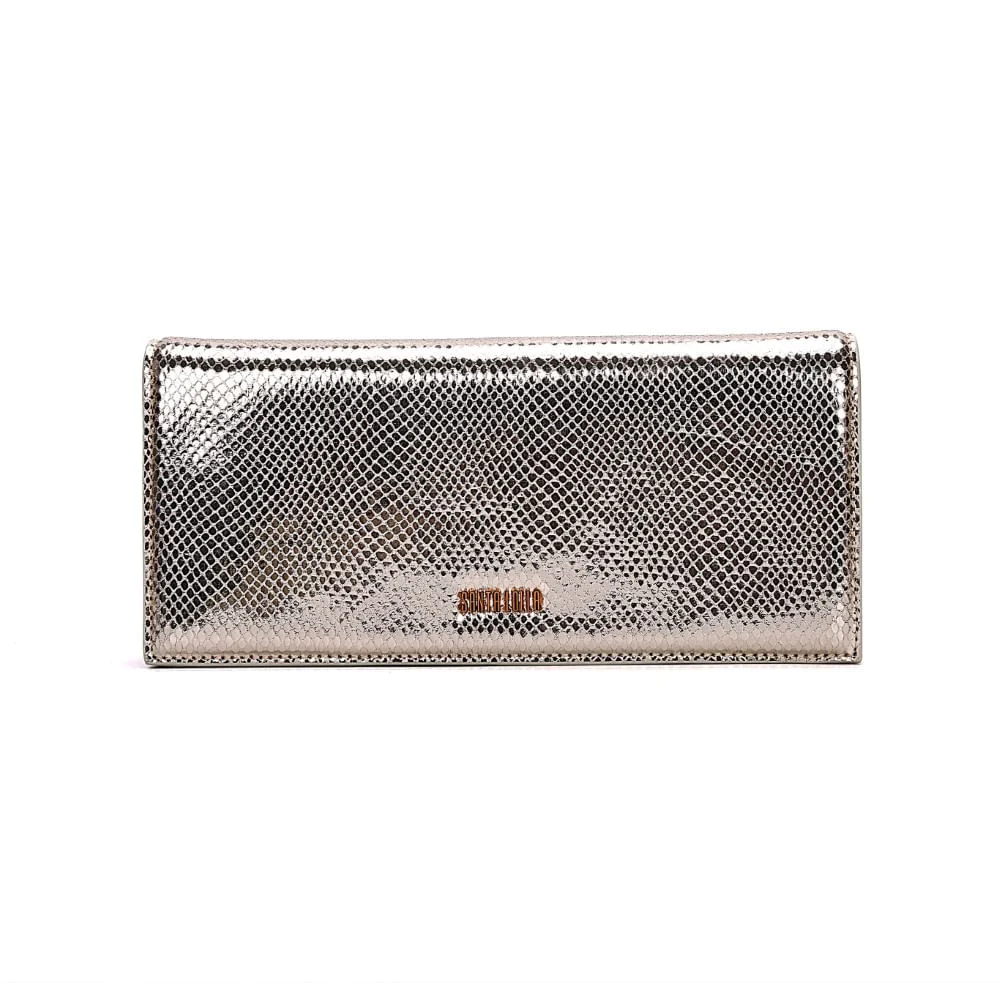 Clutch De Mão Metalizado Dourado - vista 1 de 7