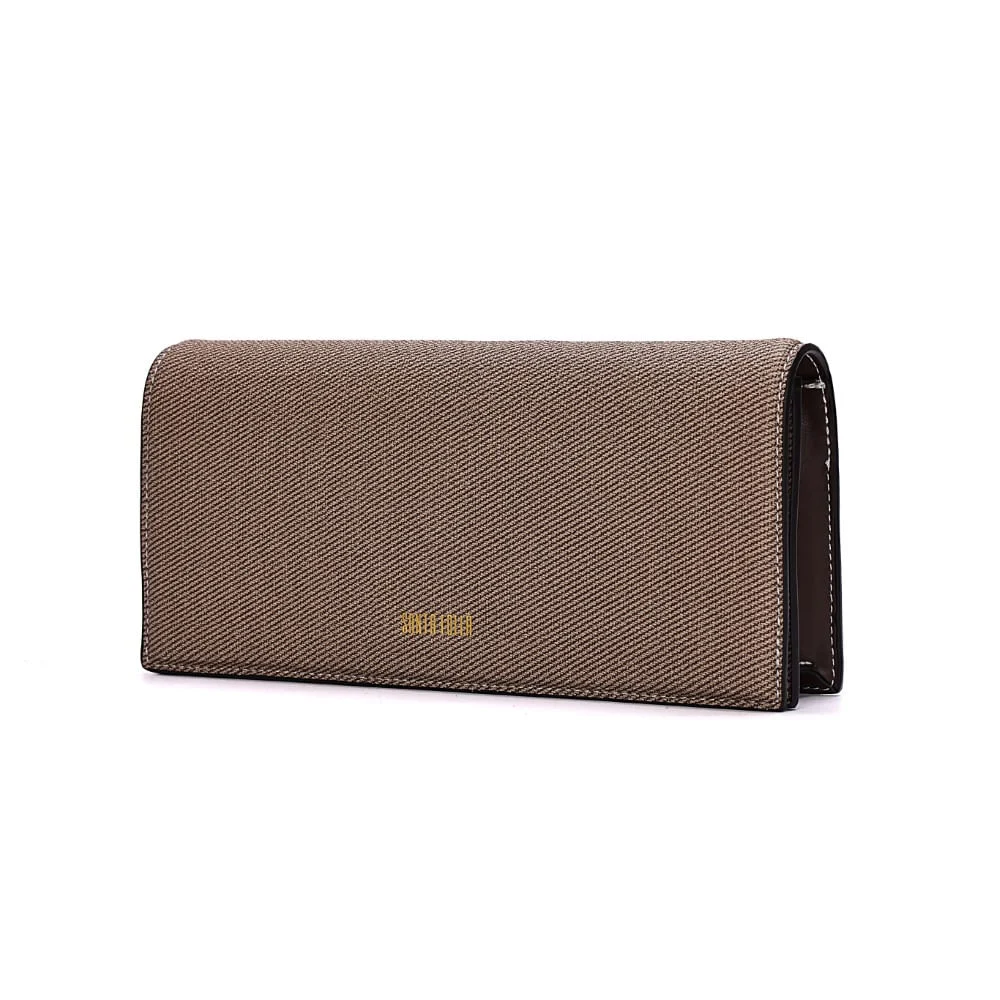 Clutch De Mão Canvas Marrom Cocoa - vista 3 de 7