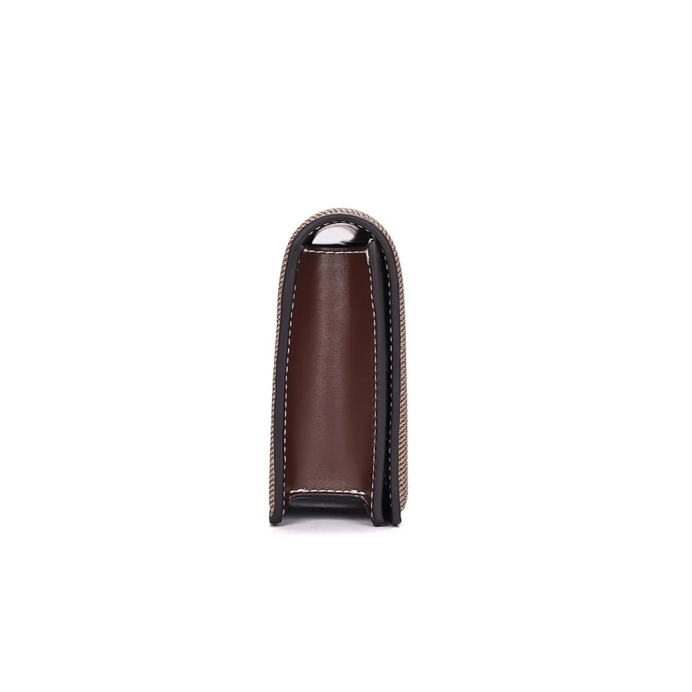 Clutch De Mão Canvas Marrom Cocoa - vista 4 de 7