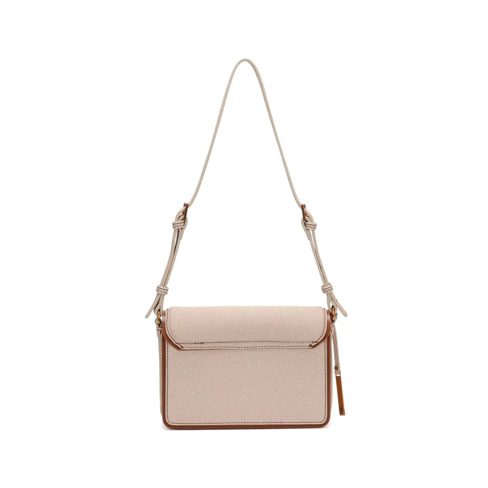 Bolsa Tiracolo Envelope Canvas Bege - vista 2 de 4