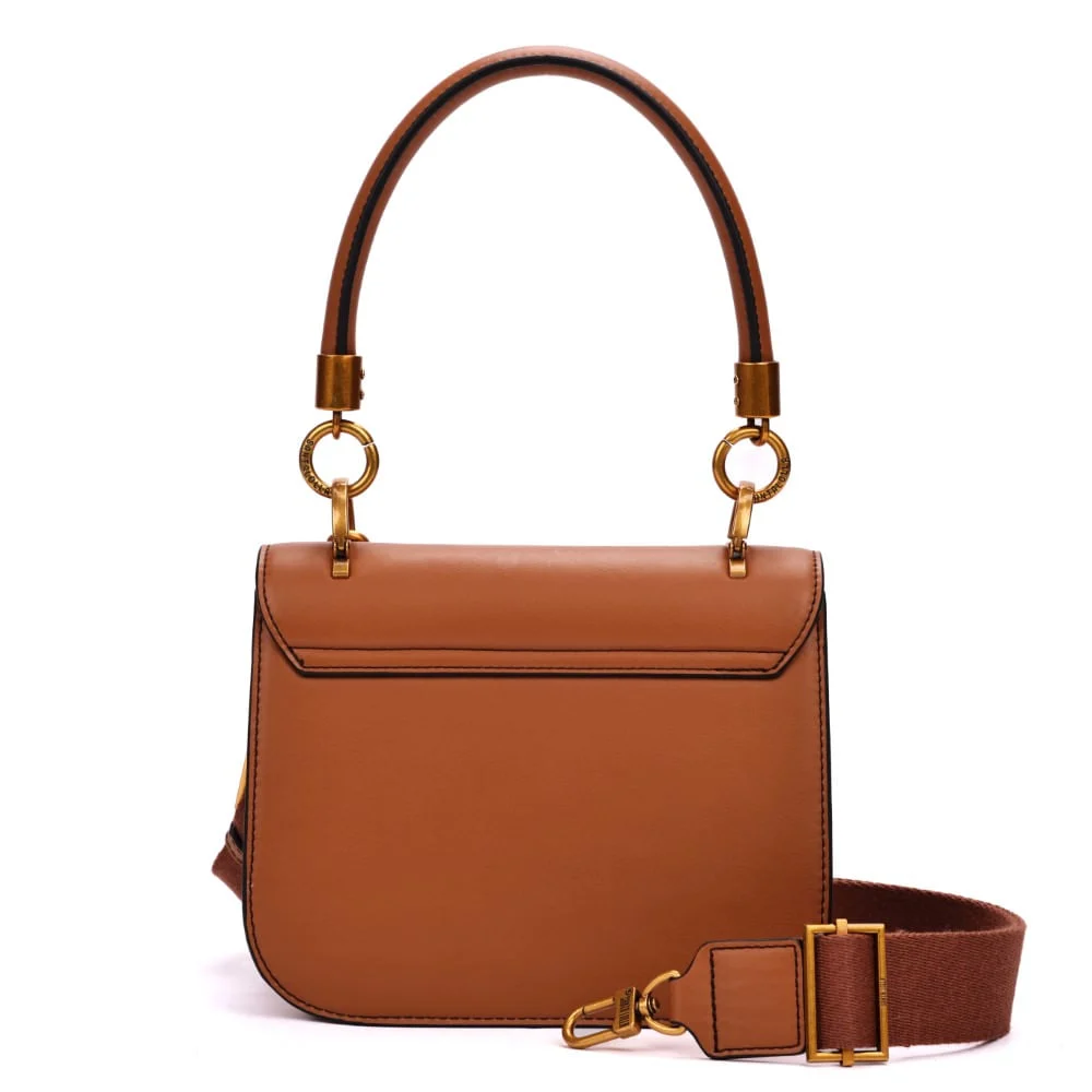 Bolsa Média Tramado Marrom Alça Dupla - vista 5 de 5