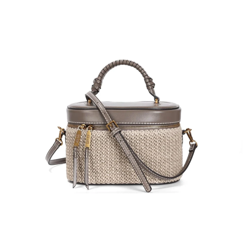 Bolsa Mini Bag Tramado Cinza Transversal - vista 1 de 3