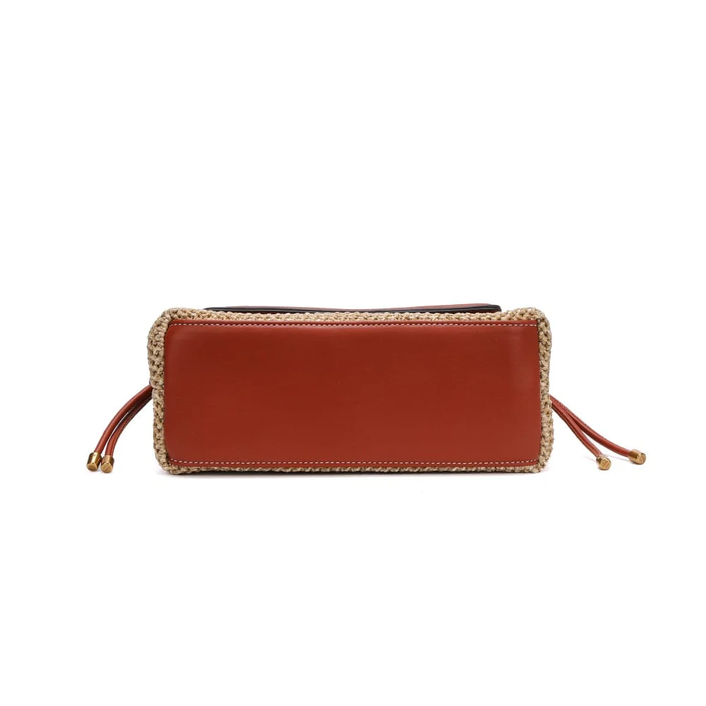 Bolsa Tramado Marrom Transversal - vista 4 de 5