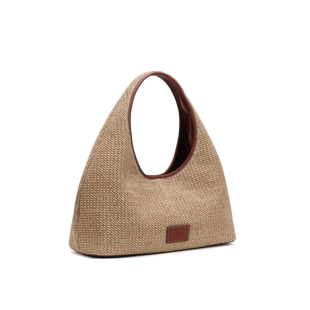 Bolsa Hobo Grande Palha Bege Sand - vista 2 de 5