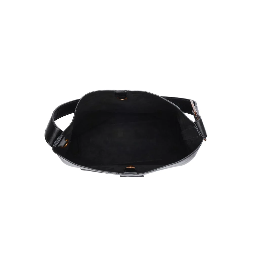 Bolsa Hobo Grande E Clutch Rústico Preto - vista 5 de 5