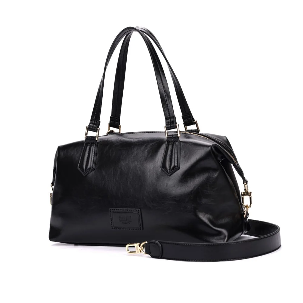 Bolsa Mala Rustico Alça Dupla Transversal Preto - vista 3 de 7