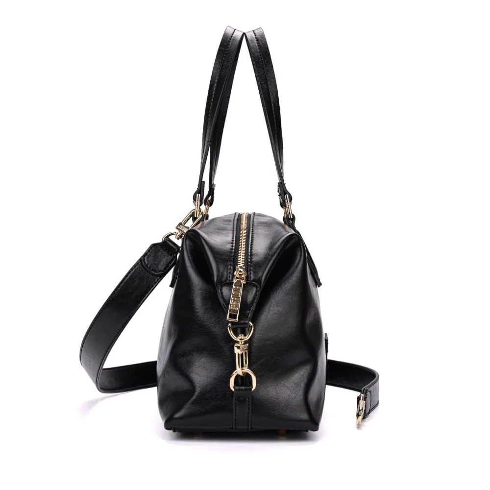 Bolsa Mala Rustico Alça Dupla Transversal Preto - vista 4 de 7