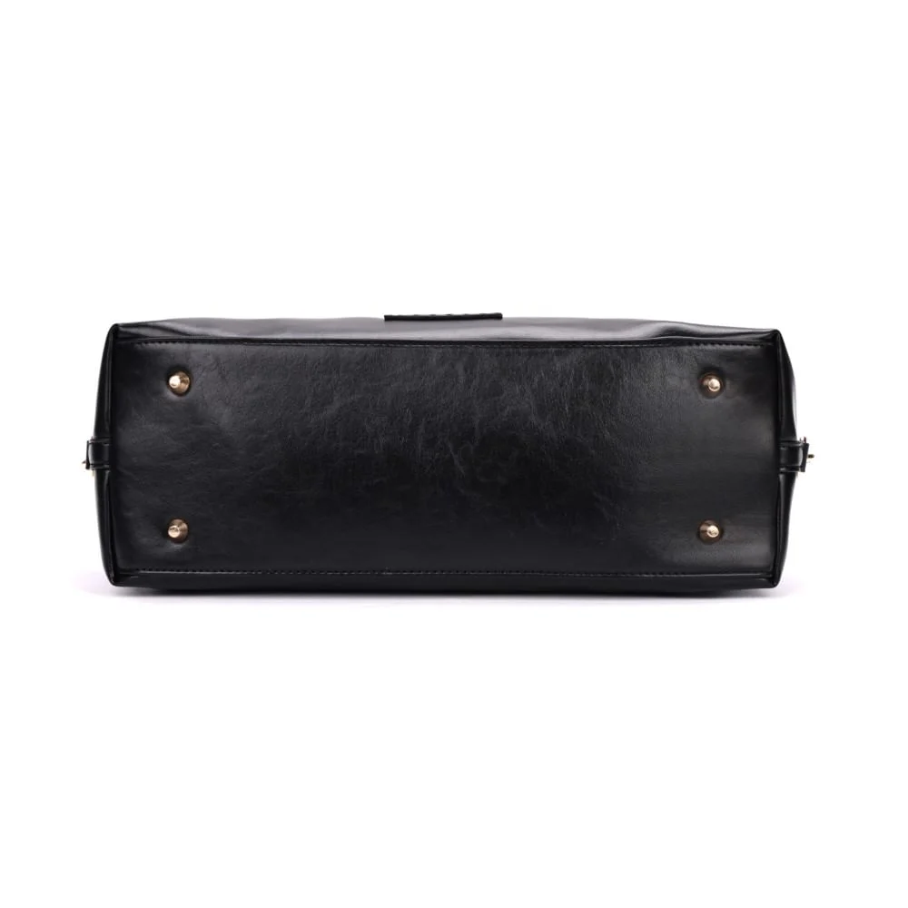 Bolsa Mala Rustico Alça Dupla Transversal Preto - vista 6 de 7