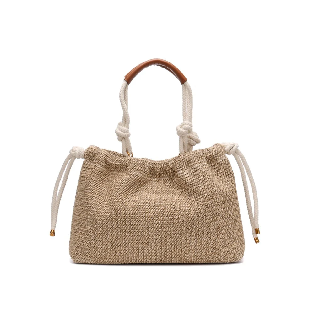 Bolsa Shopper Palha Grande Bege Sand - vista 2 de 4