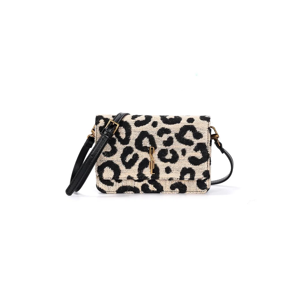 Bolsa Tramado Animal Print Onça Transversal - vista 1 de 3