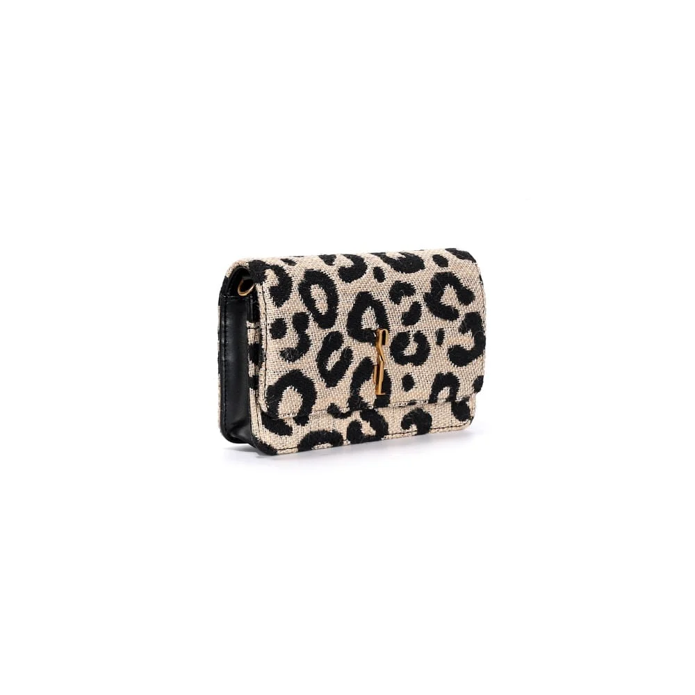 Bolsa Tramado Animal Print Onça Transversal - vista 2 de 3