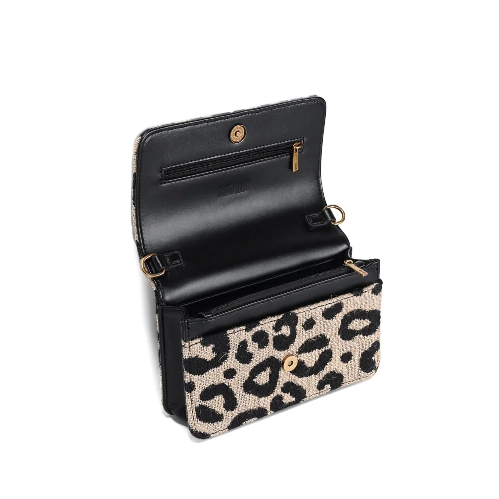 Bolsa Tramado Animal Print Onça Transversal - vista 3 de 3