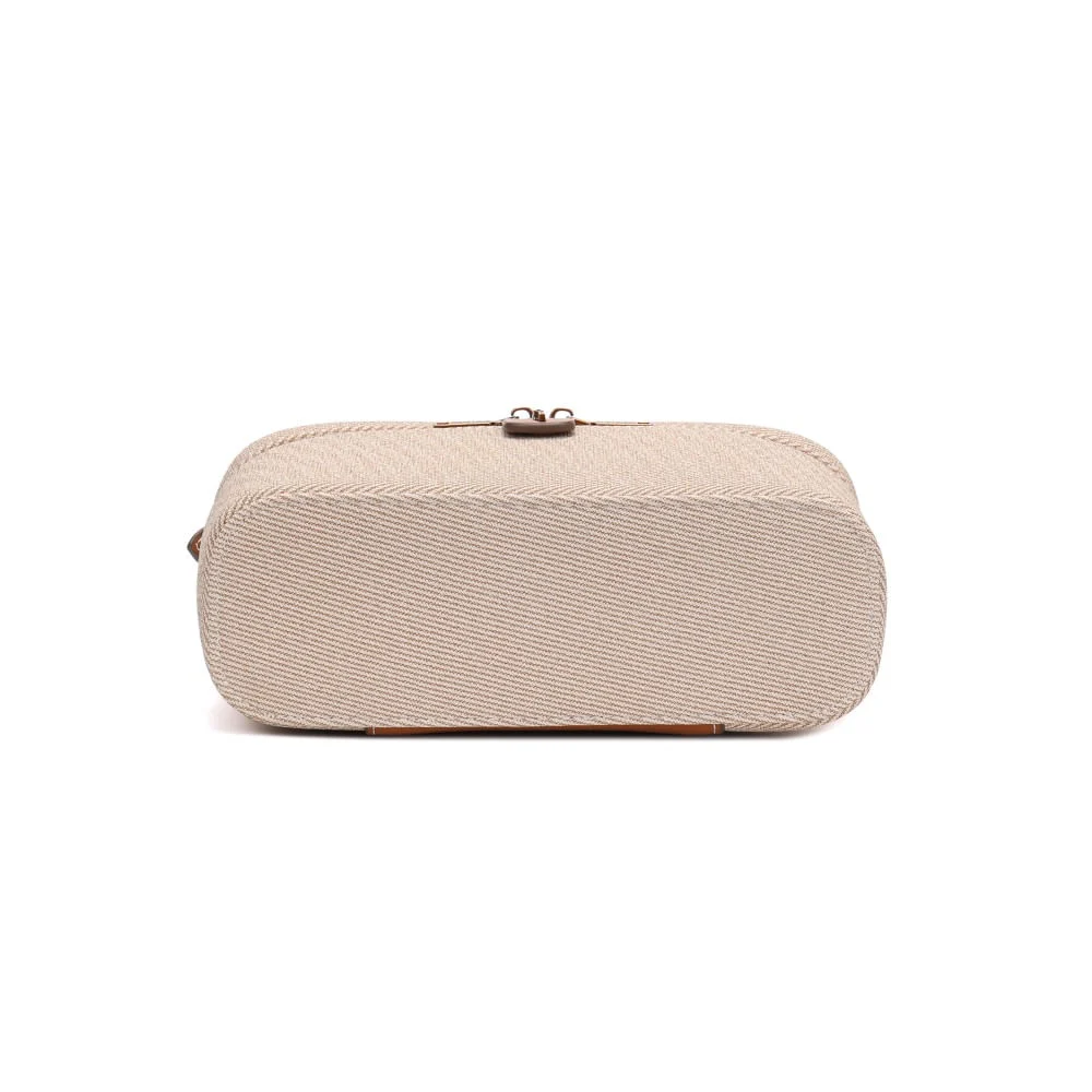 Bolsa Frasqueira Canvas Transversal Bege - vista 4 de 5