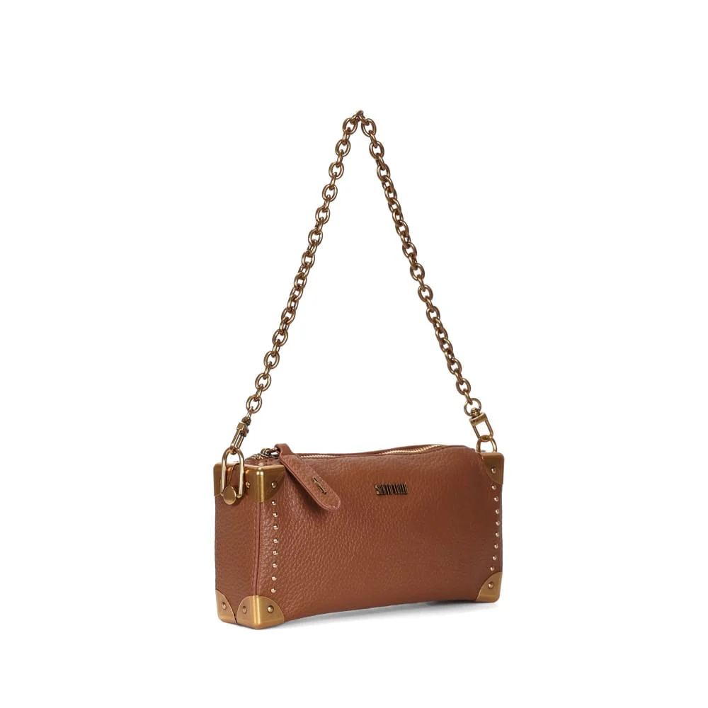 Bolsa Pequena Floater Marrom Alça De Ombro - vista 3 de 6