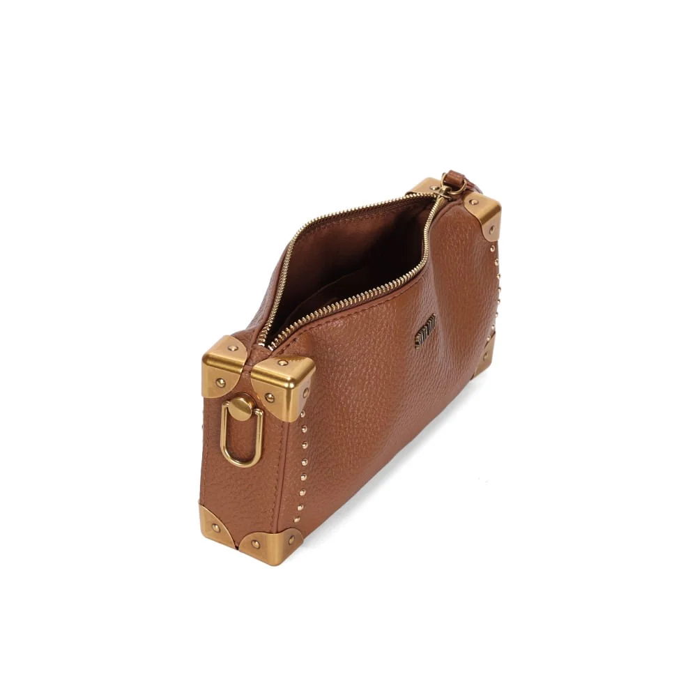 Bolsa Pequena Floater Marrom Alça De Ombro - vista 4 de 6