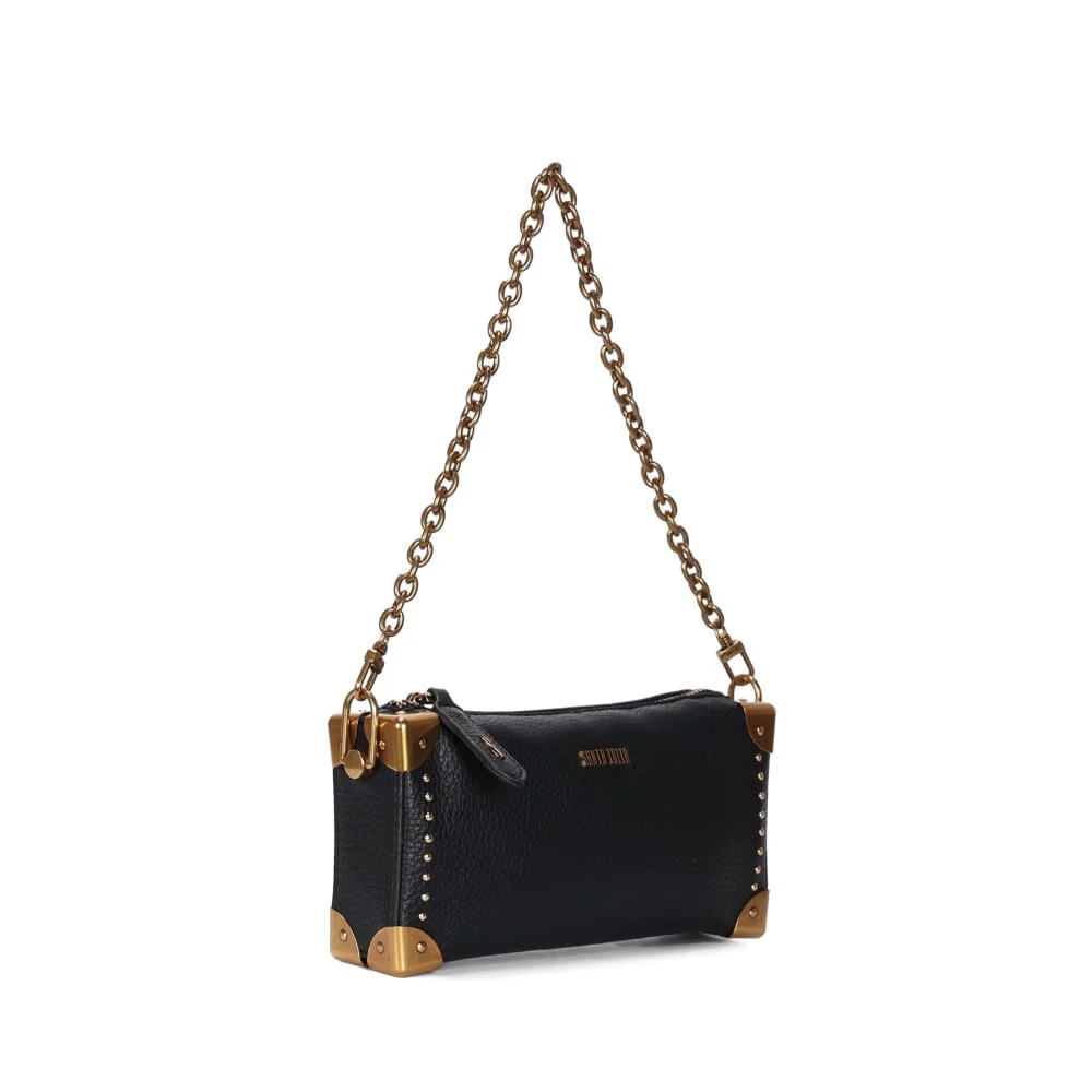 Bolsa Pequena Floater Preta Alça De Ombro - vista 2 de 4