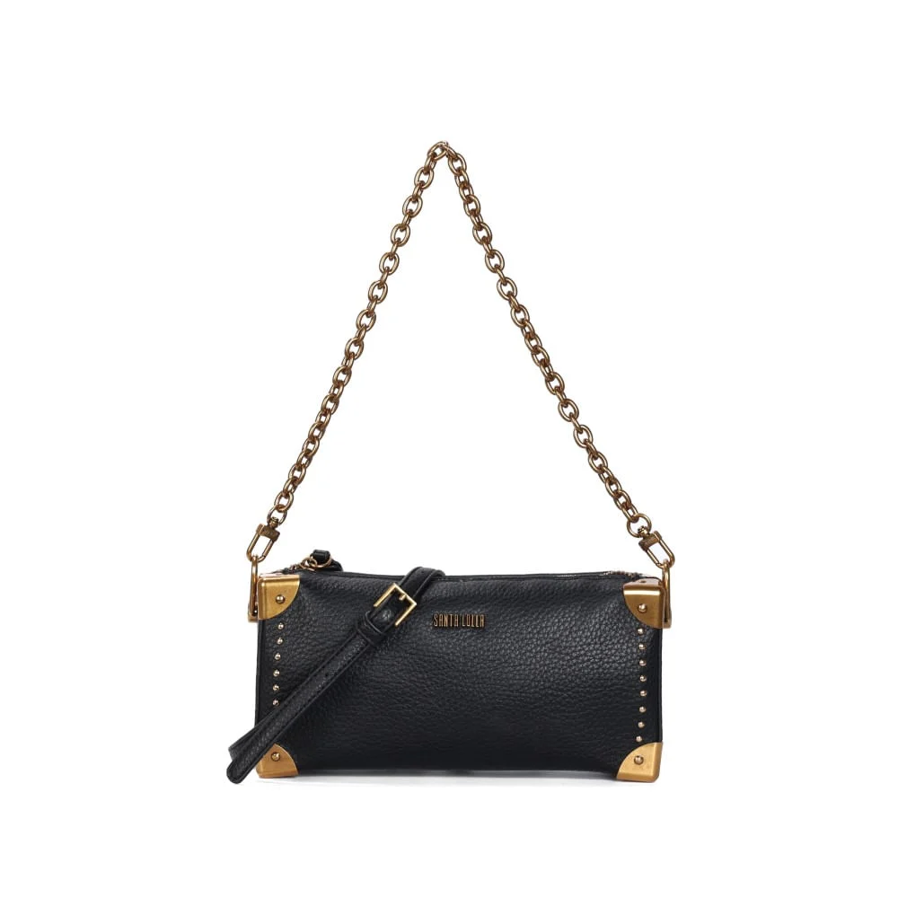 Bolsa Pequena Floater Preta Alça De Ombro - vista 3 de 4