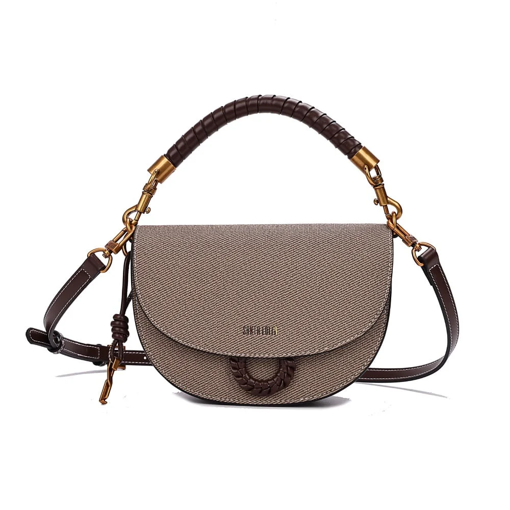 Bolsa Pequena Canvas Marrom Cocoa Duas Alças - vista 1 de 7