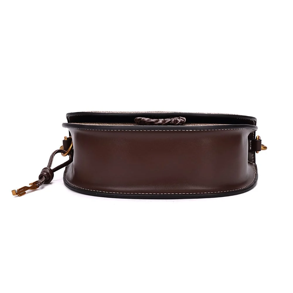 Bolsa Pequena Canvas Marrom Cocoa Duas Alças - vista 6 de 7