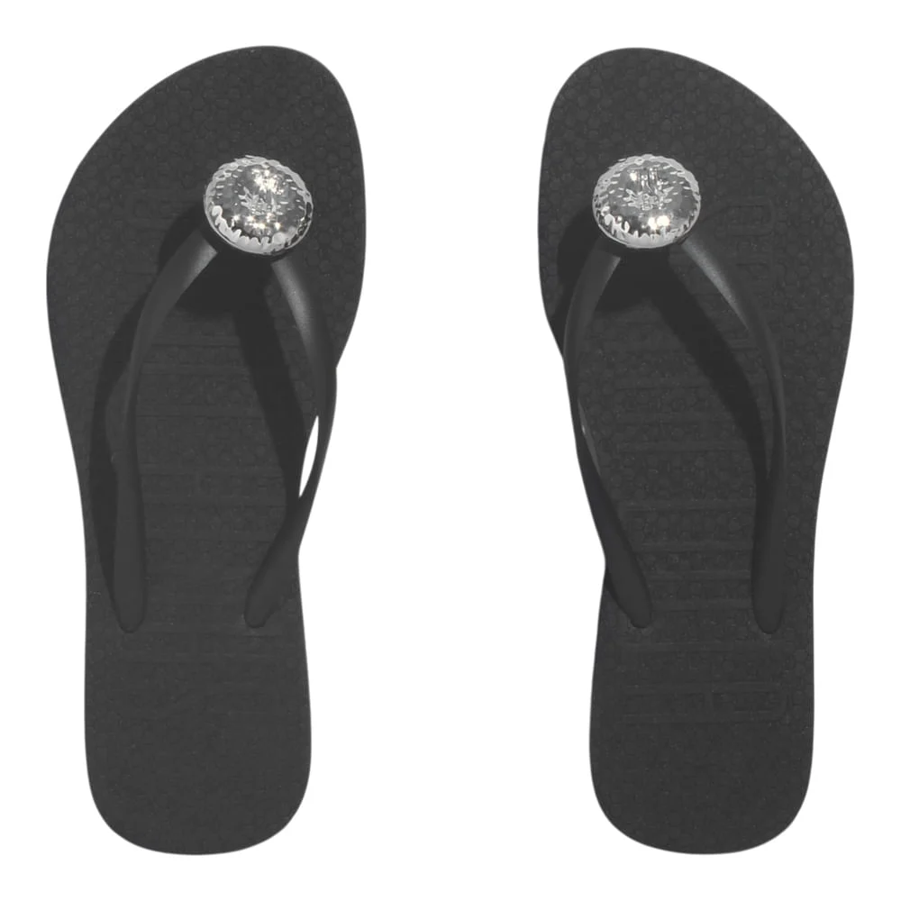 Chinelo Flip Flop Borracha Preto Brilho - vista 6 de 6