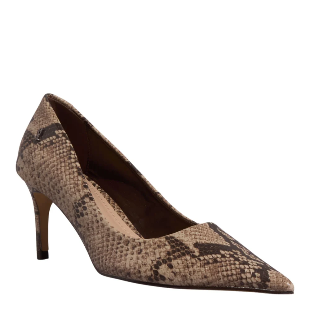 Scarpin Couro Salto Fino Animal Print Cobra - vista 2 de 3
