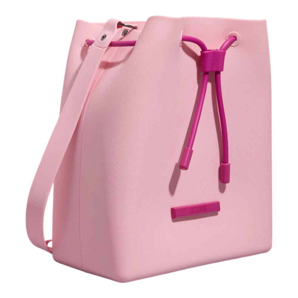 Bolsa Bucket Borracha Rosa Pink - vista 2 de 3