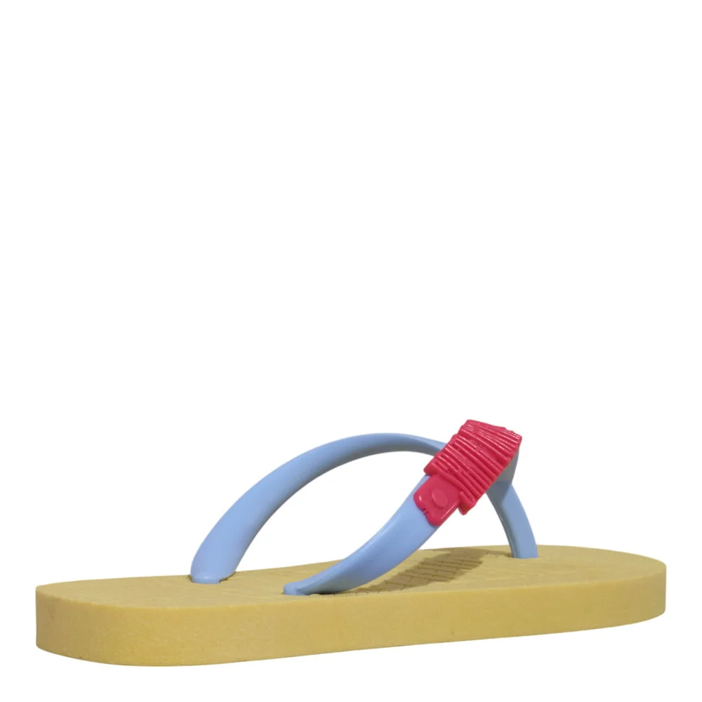 Chinelo Flip Flop Infantil Borracha Amarelo - vista 3 de 4