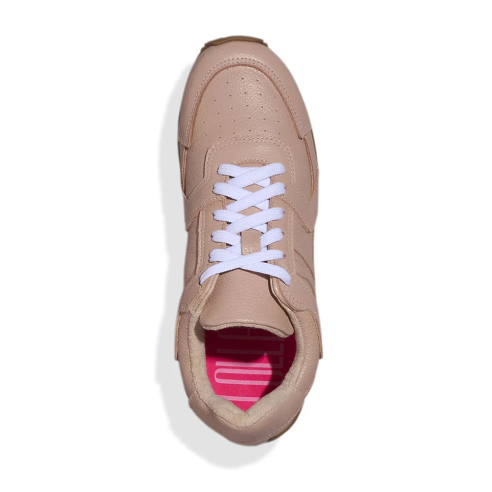 Tênis Jogging Couro Floater Rosa Biscuit - vista 3 de 4