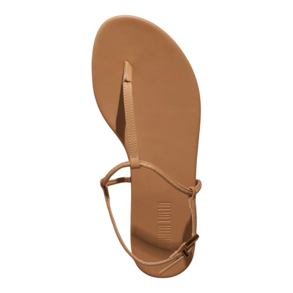 Rasteira Napa Soft Palha - vista 4 de 4