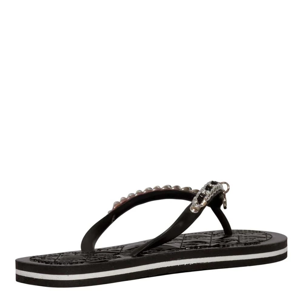 Chinelo Flip Flop Verniz Anzeli Corrente Preto - vista 3 de 5