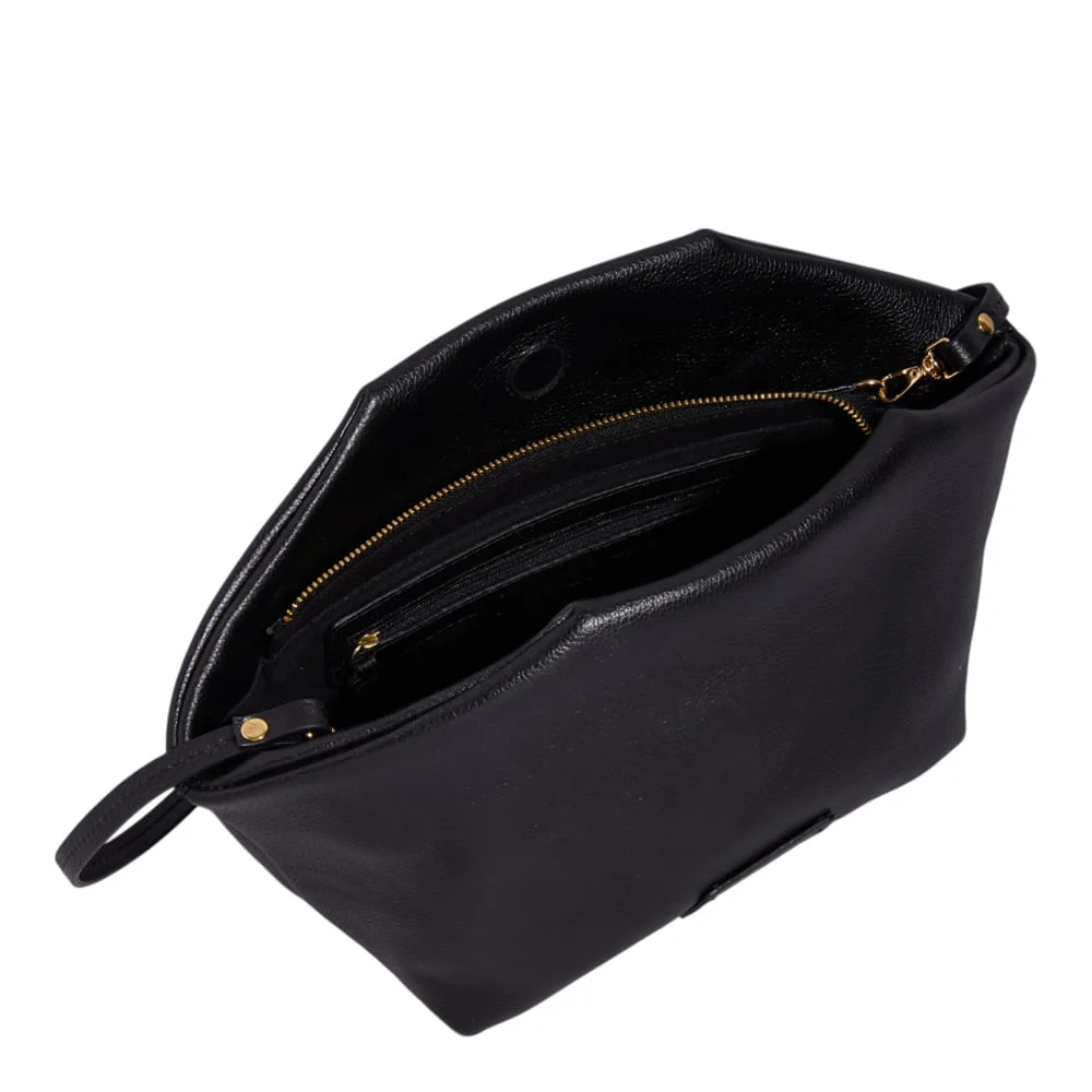 Bolsa M Couro Floater Preto - vista 3 de 3