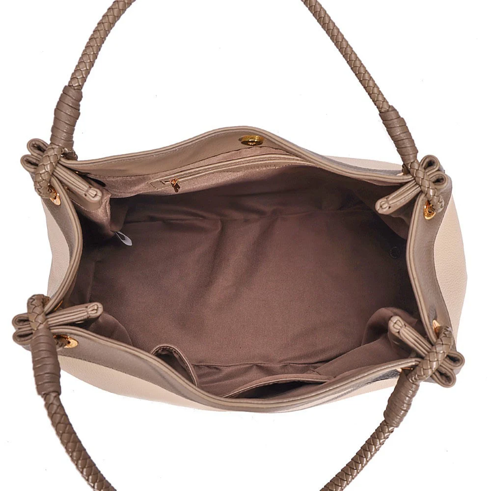 Bolsa Grande Floater Alça De Ombro Bege - vista 7 de 7