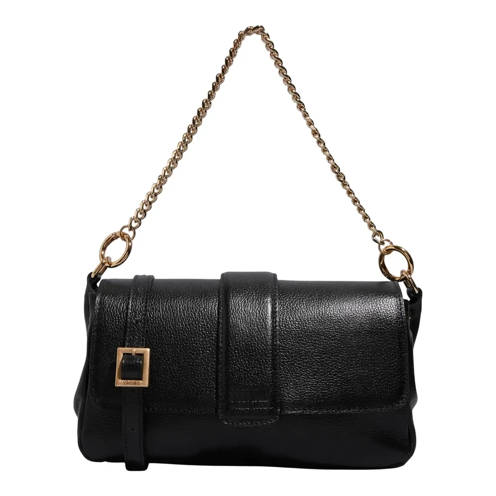 Bolsa M Couro Floater Preto - vista 1 de 3