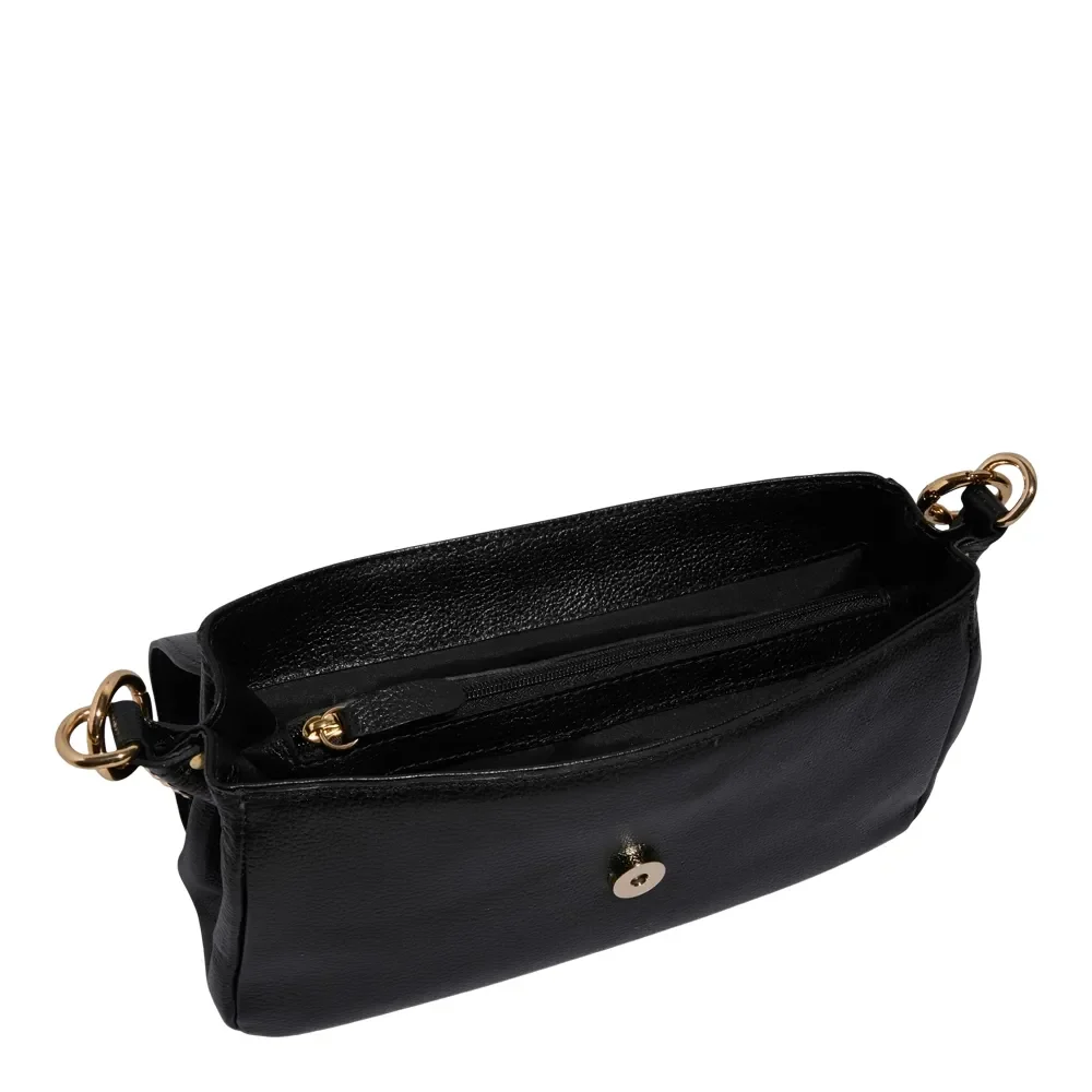 Bolsa M Couro Floater Preto - vista 3 de 3