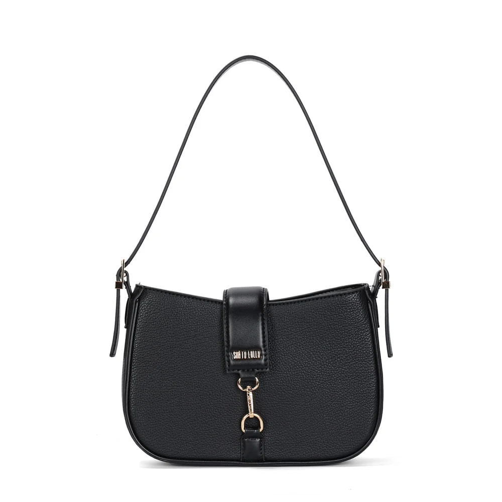 Bolsa Média Floater Estruturada Preto Alça De Ombro - vista 1 de 4