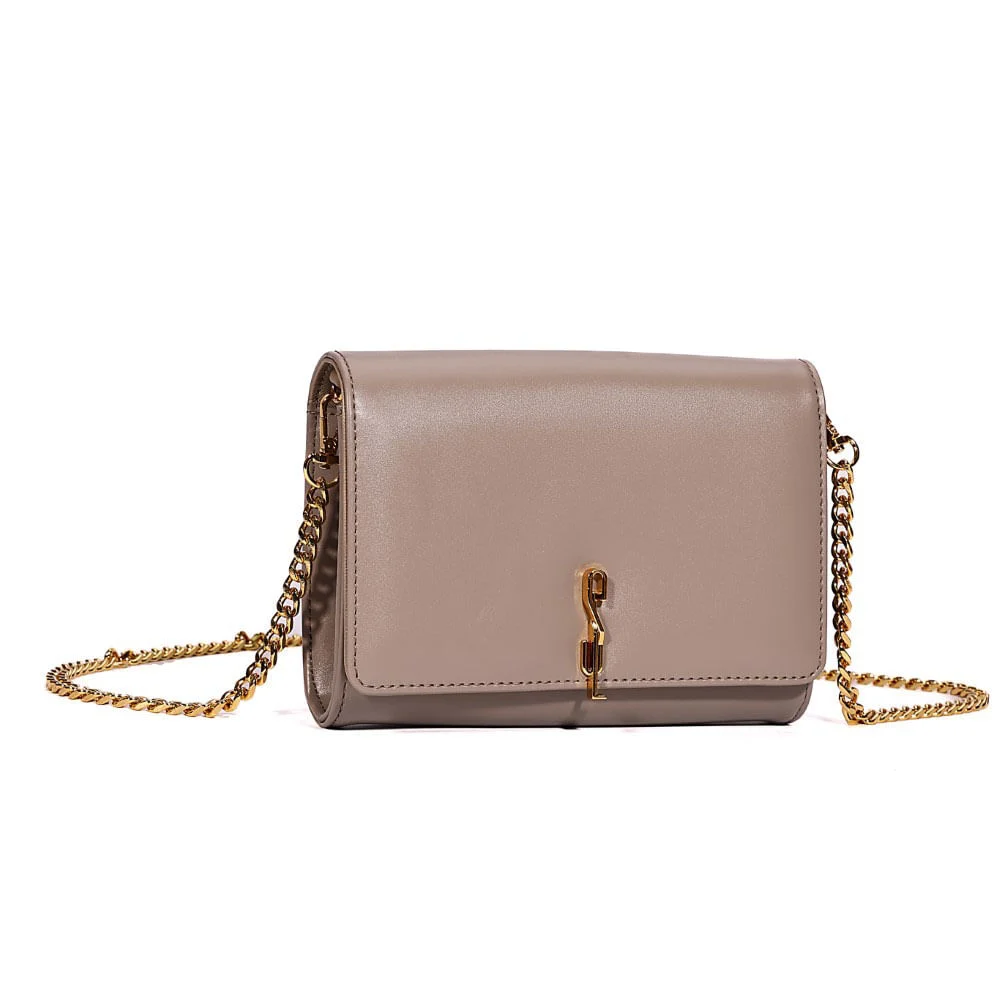 Bolsa Carteira Pequena Com Caixa Soft Cinza Fog Alça Transversal - vista 3 de 8