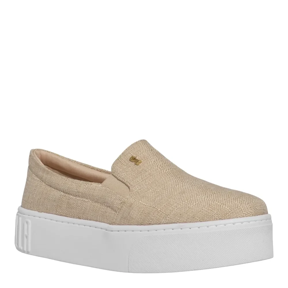 Tênis Slip On Tecido Copacabana Bege - vista 2 de 4