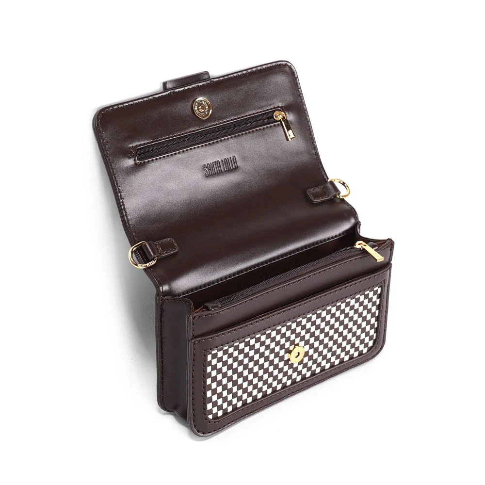 Bolsa P Material Tresse Marrom - vista 4 de 5